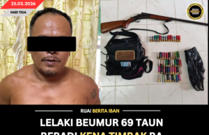 LELAKI BEUMUR 69 TAUN BEBADI KENA TIMBAK BA SEBUAH RUMAH PANJAI DI JULAU