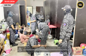 OPERASYEN BESEPADU IMIGRESEN: 54 IKU PERANAK LUAR DITAN DI KOTA SAMARAHAN