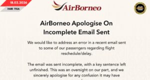 AIRBORNEO MINTA AMPUN EMAIL DI ANJUNG KE ENDA TEMBU