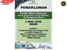 KLINIK PENGERAI TAMAN MALIHAH DEKA BEOPERASYEN BA BEGUNAN BARU BERENGKAH 2 MAC 2026 TU