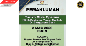 KLINIK PENGERAI TAMAN MALIHAH DEKA BEOPERASYEN BA BEGUNAN BARU BERENGKAH 2 MAC 2026 TU