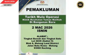 KLINIK PENGERAI TAMAN MALIHAH DEKA BEOPERASYEN BA BEGUNAN BARU BERENGKAH 2 MAC 2026 TU