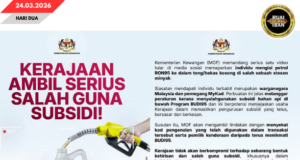 Atur terit ngagai orang salah guna subsidi petrol, MOF nyekat kad sereta nginsil kelayakan