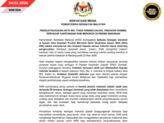 Nadai dikelaung, KKM ngambi atur terit ngagai staf nginsap ba premis pemakai