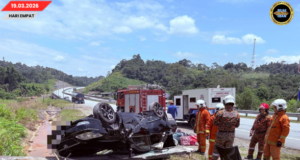 APM MERI TIMBAL ENGGAU LENGKAS BEKAUL PENUSAH EKSIDEN TI NGAUL LORI TRELER ENGGAU KERITA