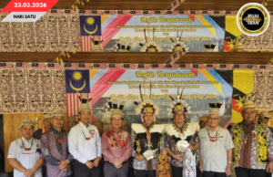 Dua iku Ketuai Komuniti Kenyah ari Lepo Abung Long Julan dichiri mangku pengawa