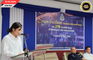 Dato’ Sri Huang ngenataika pemeri RM10,000 ngagai IPD Meradong kelai ngaku pengawa polis