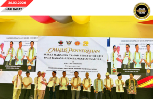 Sepenyampau 373 lot tanah berejista enggau pemesai 626 hektar udah disuaka ngagai 345 iku pengempu