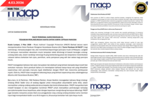 MACP MERI KELALA GARIS GUNA AI, NYAGA ENGGAU NGETAN HAK PENENGKEBANG MUZIK DI MALAYSIA