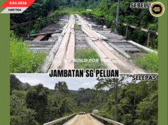 JEMATAN SUNGAI PELUAN TEMBU MERUAN, MERI PENGUNTUNG NGAGAI KOMUNITI MENUA PESISIR