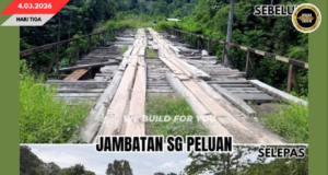 JEMATAN SUNGAI PELUAN TEMBU MERUAN, MERI PENGUNTUNG NGAGAI KOMUNITI MENUA PESISIR