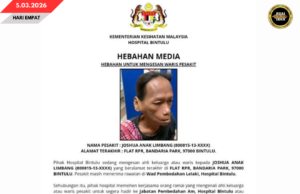 KABAN SEBILIK TAUKA ARIS JOSHUA ANAK LIMBANG DIPINTA DATAI KE SEPITAL BINTULU