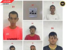 ENAM IKU LELAKI DITAN DALAM OPERASYEN NARKOTIK BA KAMPUNG SERASOT, BAU