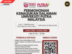 UPM DIATU BENUNG MUKA PEMINTA MUNGKUR PROGRAM SETIPIKIT, RENGGAT DIPLOMA ENGGAU BACELOR