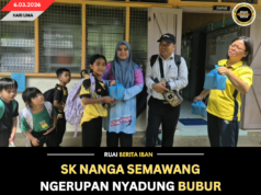 SK NANGA SEMAWANG NGERUPAN NYADUNG BUBUR LAMBUK BESERIMBAI ENGGAU BULAN RAMADAN