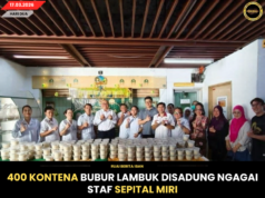 400 KONTENA BUBUR LAMBUK DISADUNG NGAGAI STAF SEPITAL MIRI