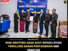 MIMI GRIFFORD ANAK ADOT DIPADU NYADI PENULUNG KANAN PENTADBIRAN SMK SEMATAN