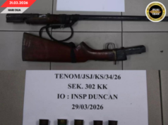 Penusah Bedarah Ba Tenom: Menyadi Munuh Menyadi, Lesi Ditimbak Polis