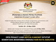 OPIS PESAKIT LUAR SEPITAL KANOWIT DITUTUP SEMENTARA BESERIMBAI ENGGAU HARI RAYA AIDILFITRI