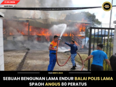 SEBUAH BENGUNAN LAMA ENDUR BALAI POLIS LAMA SPAOH ANGUS 80 PERATUS