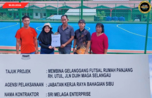 GELANGGANG FUTSAL RH. UTUL UDAH TEMBU, BUKTI PENGERANSING GIRA NEGAPKA PENGERAI ENGGAU NEMPA KAUL KOMUNITI