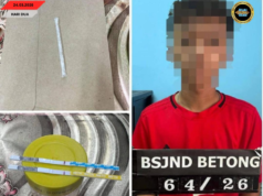 Siku Nembiak Beumur 17 Taun Ditan Ketegal Ngembuan Dadah ba Ops Tapis di Betong