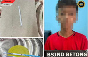 Siku Nembiak Beumur 17 Taun Ditan Ketegal Ngembuan Dadah ba Ops Tapis di Betong