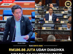 RM186.86 JUTA UDAH DIAGIHKA NGAGAI JULAU KENYAU TAUN 2018, 117 PROJEK UDAH DIKEMENDAR