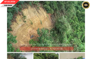 PENUSAH TANAH TUSUR KE NYADI NGERUGA TIGA BUAH RUMAH BA KAMPUNG BUKIT KOTA