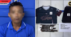 SIKU LELAKI MENUA TU DITAN DIPELABAKA BISI KAUL ENCHURI PAIP TEMAGA