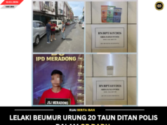 LELAKI BEUMUR URUNG 20 TAUN DITAN POLIS DALAM OP DADU