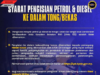 Syarat ngisi petrol enggau diesel ngagai tong tauka gilin
