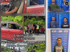 Lima iku ditan dalam dua operasyen bebida di Lubok Antu