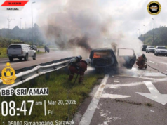 TIGA IKU INDIVIDU BEBADI NYAWA, DUA IKU BAKAL BA PENUSAH EKSIDEN DI JALAI BESAI PAN BORNEO