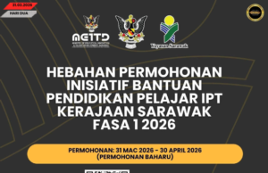 Peminta inisiatif bantu pelajar IPT perintah Sarawak renggat 1 taun 2026 dibuka