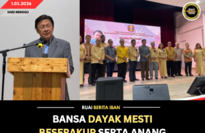 BANSA DAYAK MESTI BESERAKUP SERTA ANANG NYERARA DIRI ARI PEMANSANG