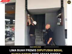 LIMA BUAH PREMIS DIPUTUSKA BEKAL KUASA KARAN DIPELABAKA DIKENA BEJALAIKA PENGAWA JUDI ONLINE
