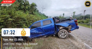 KERITA ISUZU D-MAX TEPAWAH BA JALAI EMBUAU, DERIBA MUJUR NYELAMATKA DIRI