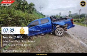 KERITA ISUZU D-MAX TEPAWAH BA JALAI EMBUAU, DERIBA MUJUR NYELAMATKA DIRI