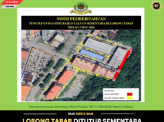 LORONG TARAP DITUTUP SEMENTARA KETEGAL RISIKO TANAH TUSUR