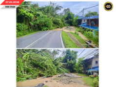 BEKAL AI TEJANGGAL SEMENTARA KETEGAL PAIP HDPE 280mm RUNTUH BA KAMPUNG BUKIT KOTA NUJU KAMPUNG PEMUKAT, JALAI BUANGSIOL