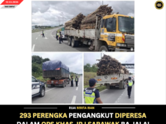 293 PERENGKA PENGANGKUT DIPERESA DALAM OPS KHAS JPJ SARAWAK BA JALAI BESAI PAN BORNEO