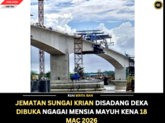 JEMATAN SUNGAI KRIAN DISADANG DEKA DIBUKA NGAGAI MENSIA MAYUH KENA 18 MAC 2026