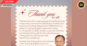 DATUK HENRY HARRY JINEP MERI TERIMA KASIH NGAGAI PDRM BINTULU