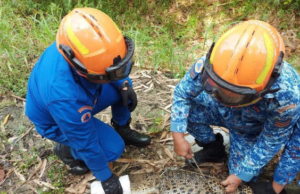 Siku baya tepekul dalam bubu ikan ba Sungai Pasa