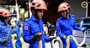 APM nangkap ular tedung panjai tiga meter di Kuala Terengganu