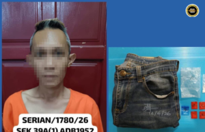 Siku lelaki ditan ketegal ngembuan syabu ba Serian
