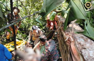 Lelaki ditinggang pun kayu di Kampung Murud mujur diselamatka bomba