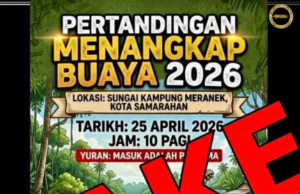 Poster pekit nangkap baya nya pelesu, SFC nyangkal sereta meri jaku tangkan ti terit