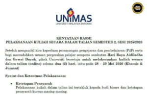 Belajar online pengelama dua hari ba UNIMAS beserimbai enggau musin pengerami